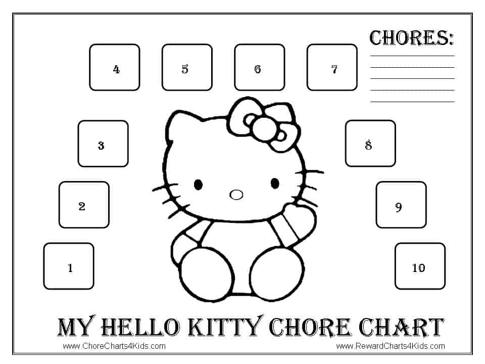 Hello Kitty Chorebehavior Chart Star Chart For Kids H - vrogue.co