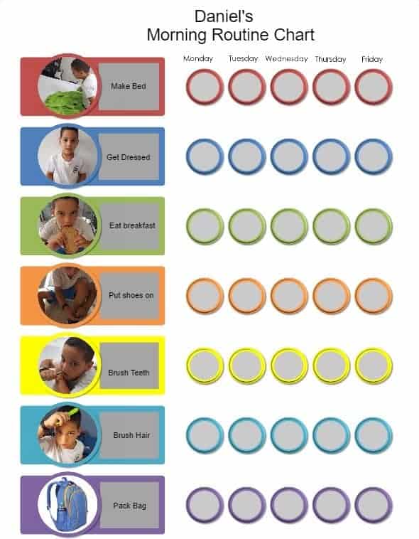 morning routine chart