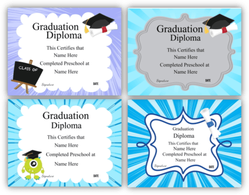 Graduation certificate template