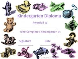 Kindergarten diplomas