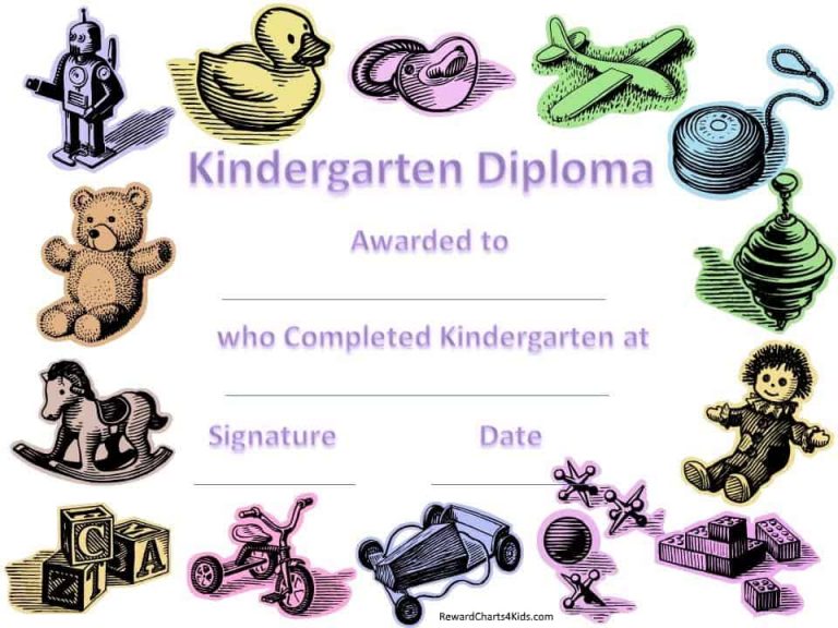 kindergarten certificates