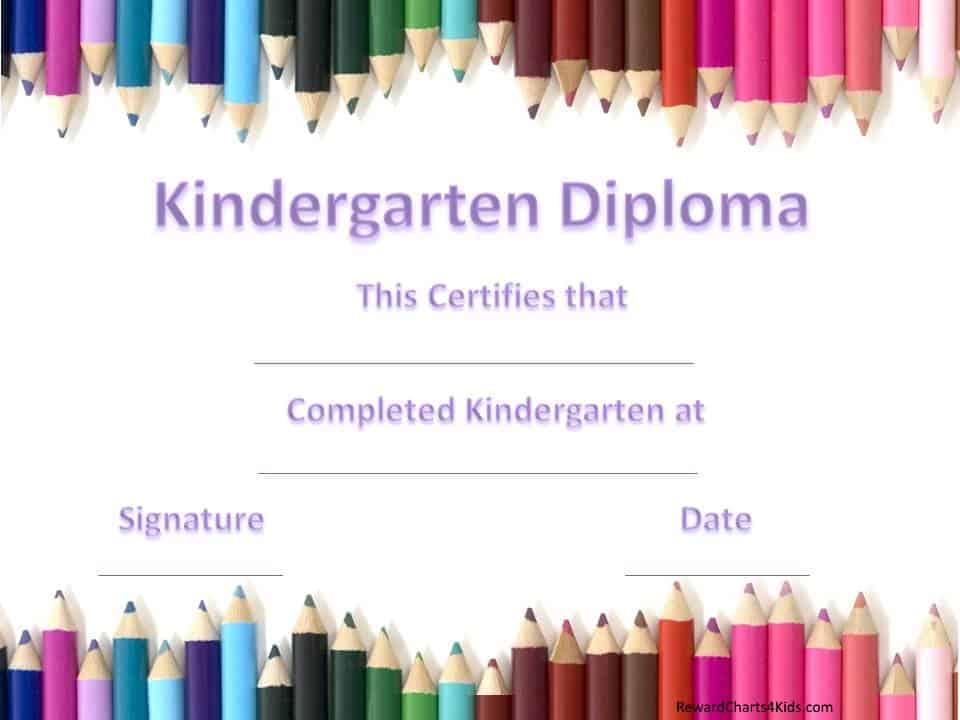 kindergarten certificates