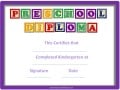 Preschool certificate