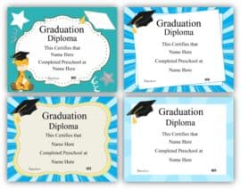 Preschool Graduation Certificate Templates