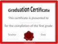 Graduation certificates