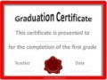 Graduation certificates
