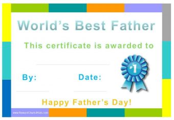 Best Dad certificate