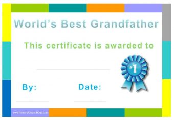 Best Grandfather Certificate
