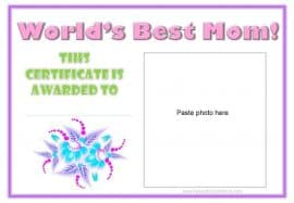 Best Mom Award | Customize Online &amp; Print at Home