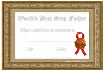 Best stepfather certificate