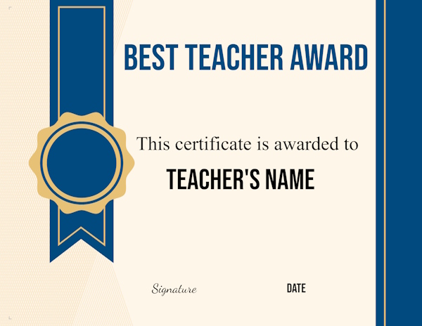 best teacher award