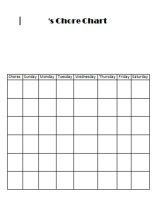 Chore Chart Template