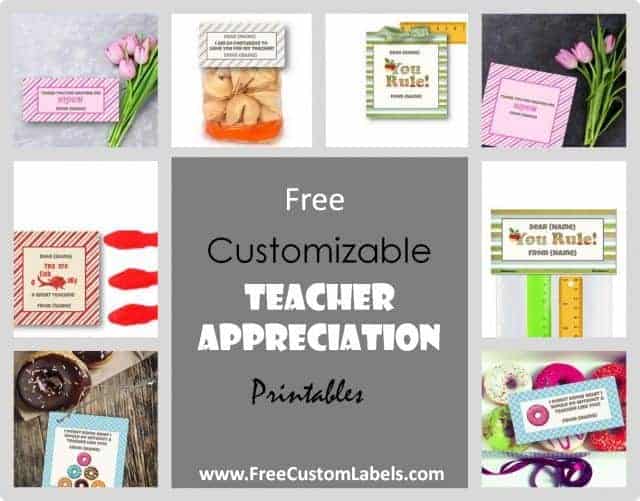 Teacher appreciation printables