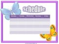 Free printable Class Schedule
