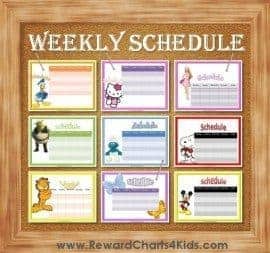 weekly schedule