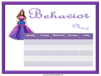 Princess Behavior Chart