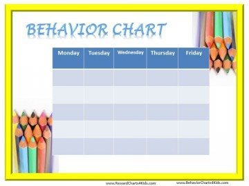 Printable Behavior Chart Template