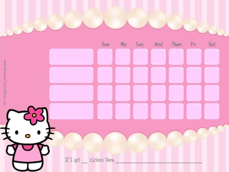 Hello Kitty Chore Chart Printable
