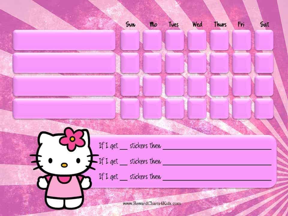 Hello Kitty Chore Chart Printable