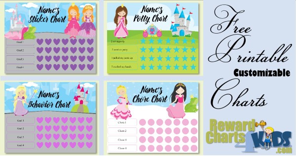 Princess Reward Charts To Print