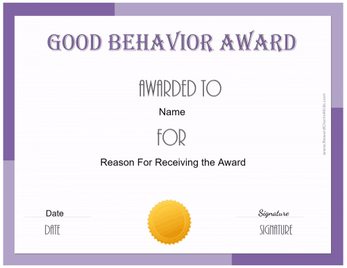 certificate template for kids