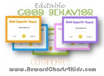 printable certificates for good behavior