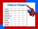 Spiderman chore chart