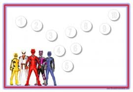 Power Rangers Sticker Chart