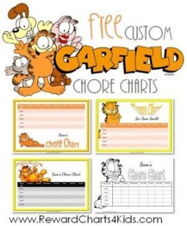 Garfield Chore Chart Templates