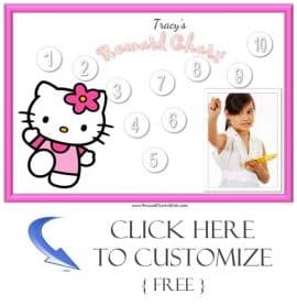 Personalized Reward Charts for Girls