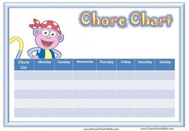 Chore Chart with Boots