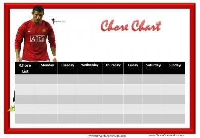 Chore Chart template for boys