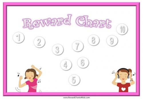 Reward chart for girls