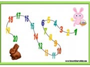 20 step sticker chart with two Easter rabbits