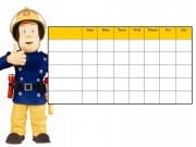 Weekly behavior Chart with Fireman Sam 