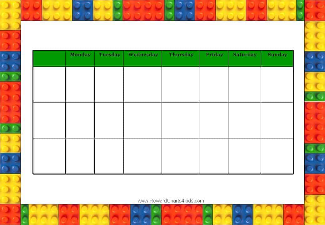 Lego Sticker Chart