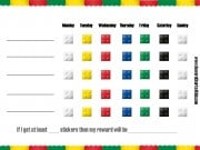 printable behavior chart with a lego border