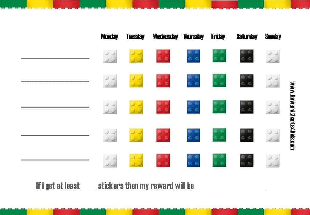 Lego Sticker Chart