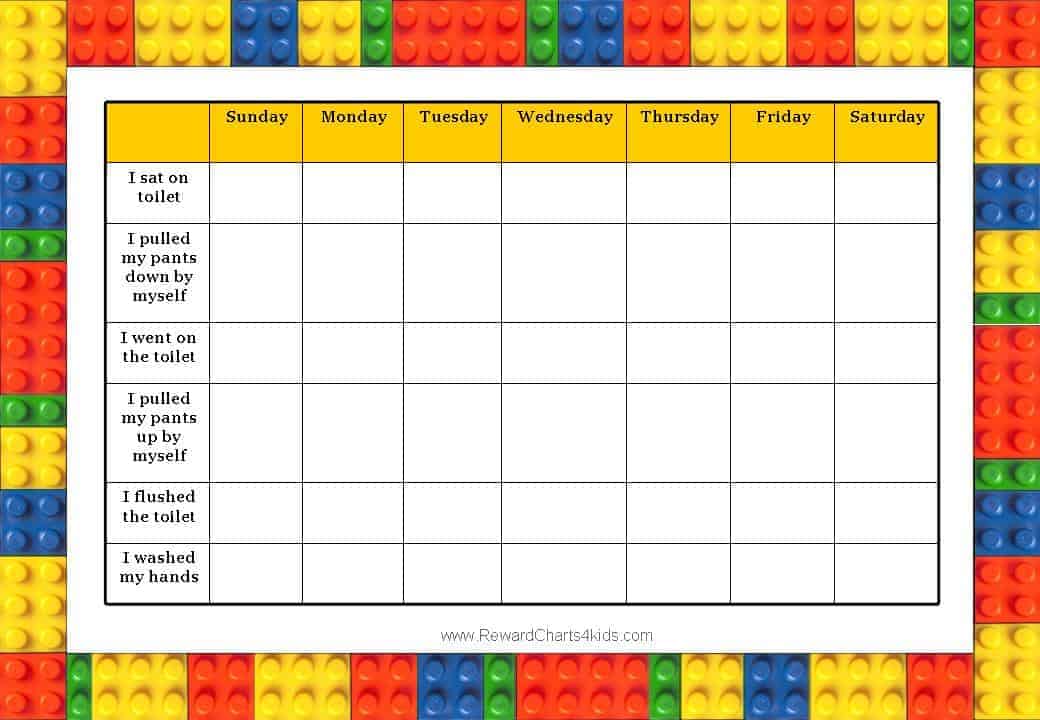 Lego Sticker Chart