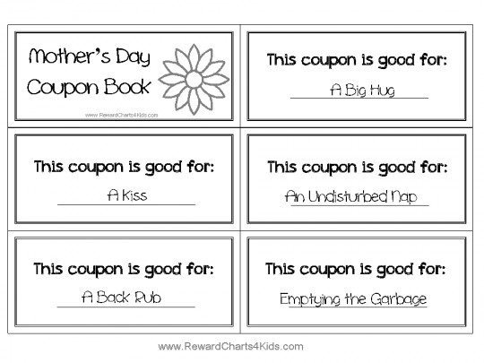 gift coupons for mother