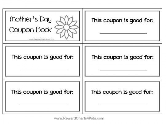 coupon booklet for mom