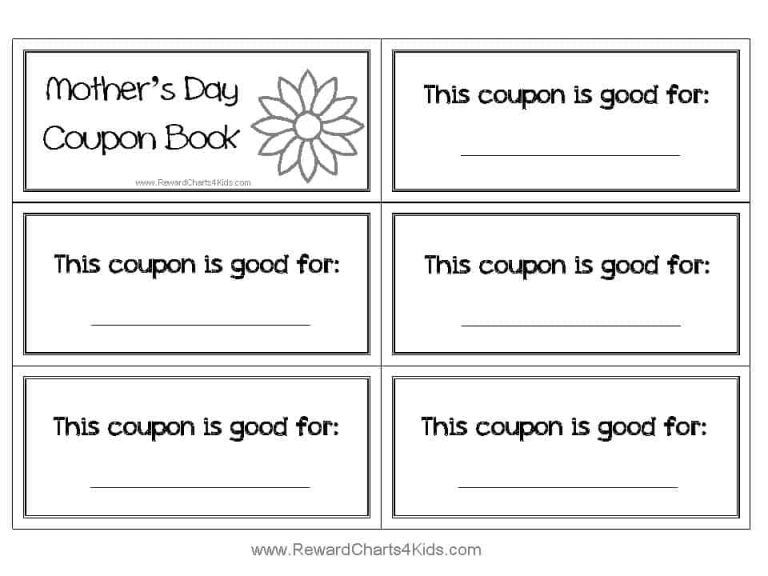 Free Coupon Book for Mom | Customize Online Print at Home