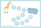 Behavior chart with a hippo and giraffe