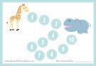 Behavior chart with a hippo and giraffe