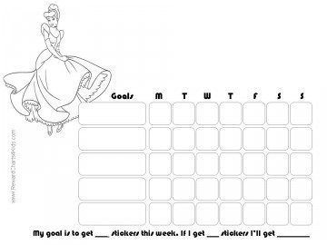 Cinderella potty chart