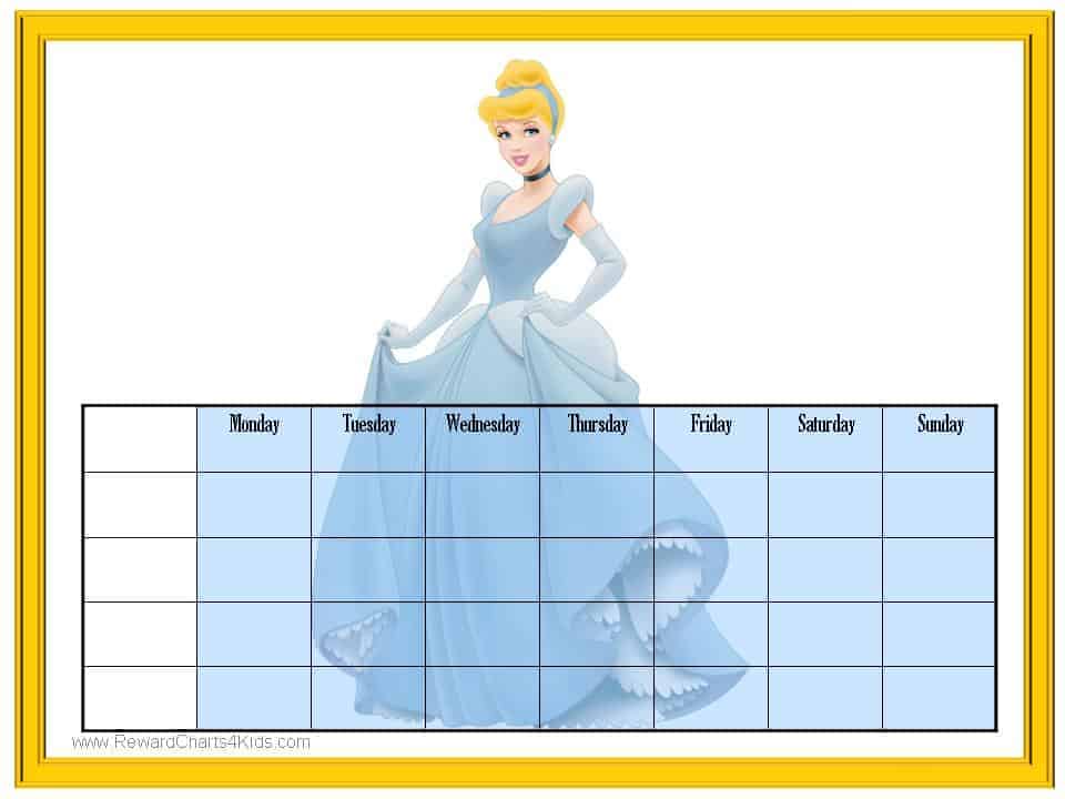 Cinderella Reward Chart