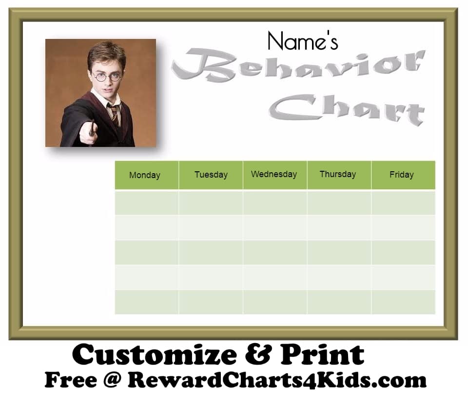 Harry Potter Sticker Chart