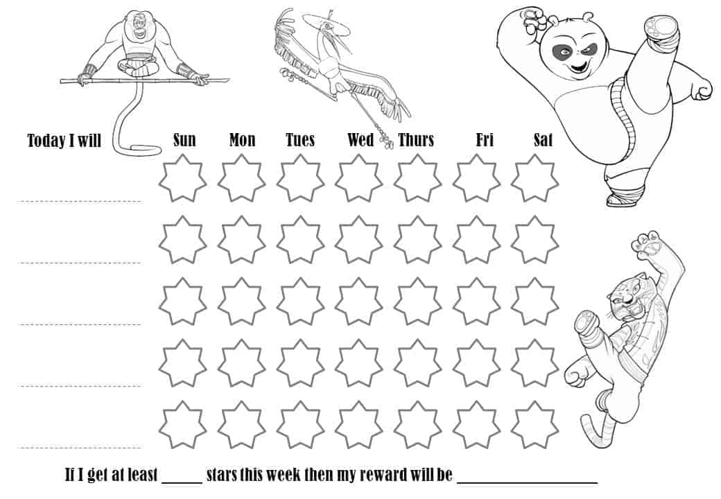 Black And White Reward Chart