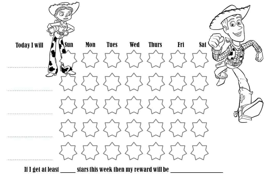 Printable Toy Story Potty Chart