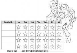 Sleeping beauty chart for good behavior